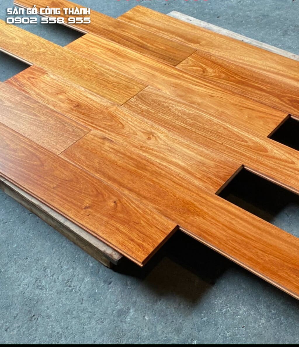 Sàn gỗ Gõ Lào bản rộng 150mm