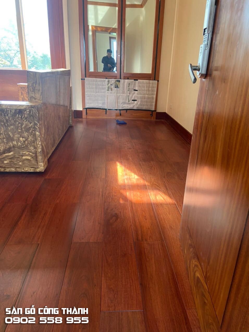 Sàn gỗ Hương Lào bản rộng 150mm